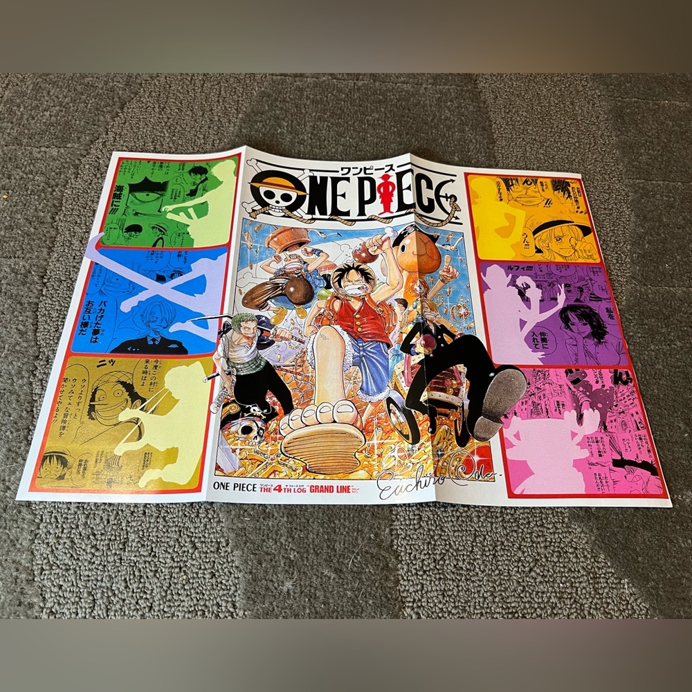 Shonen Jump Magazine One Piece Poster 4th Log Japan Exclusive Anime Manga Toei